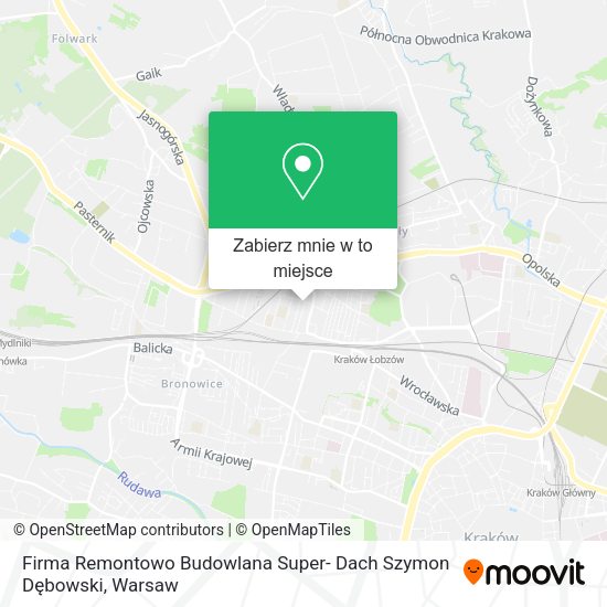 Mapa Firma Remontowo Budowlana Super- Dach Szymon Dębowski