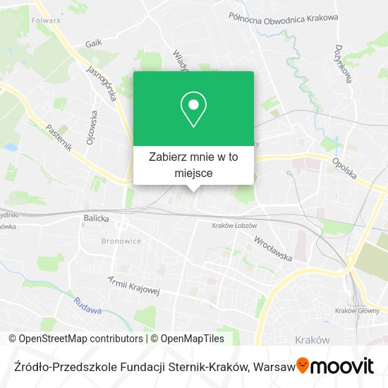 Mapa Źródło-Przedszkole Fundacji Sternik-Kraków