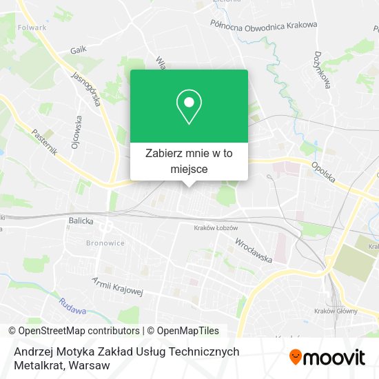 Mapa Andrzej Motyka Zakład Usług Technicznych Metalkrat