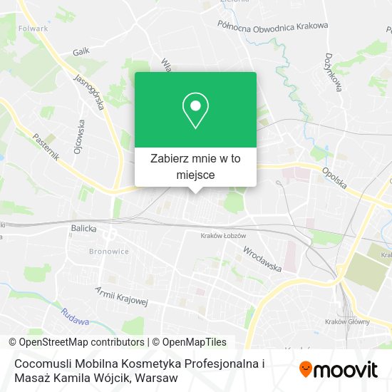 Mapa Cocomusli Mobilna Kosmetyka Profesjonalna i Masaż Kamila Wójcik