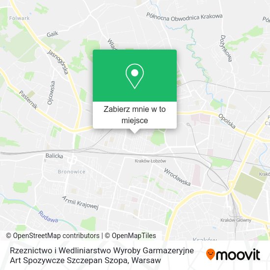 Mapa Rzeznictwo i Wedliniarstwo Wyroby Garmazeryjne Art Spozywcze Szczepan Szopa