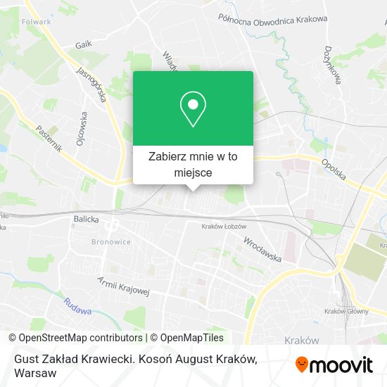 Mapa Gust Zakład Krawiecki. Kosoń August Kraków