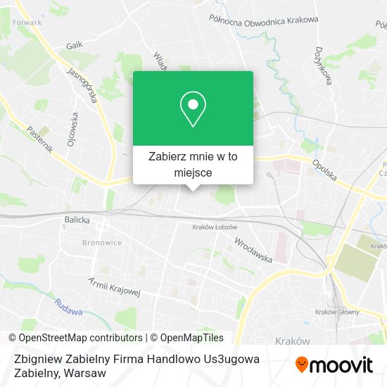 Mapa Zbigniew Zabielny Firma Handlowo Us3ugowa Zabielny