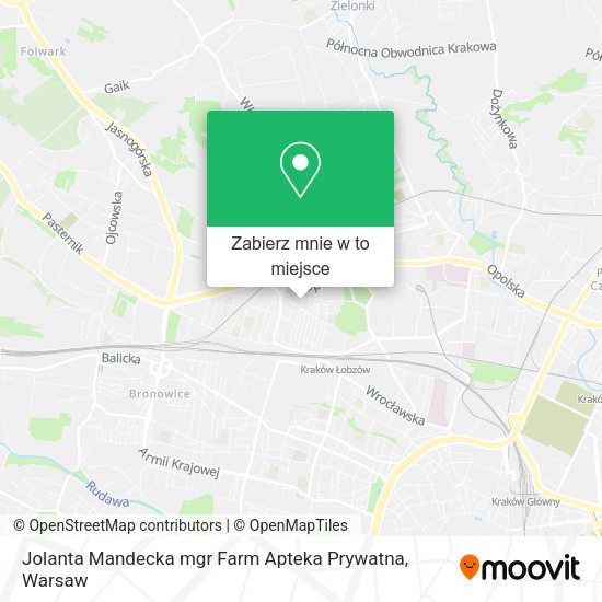 Mapa Jolanta Mandecka mgr Farm Apteka Prywatna