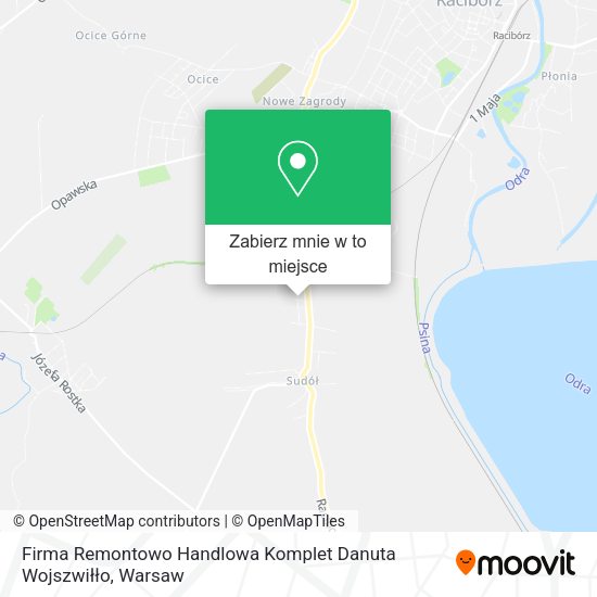 Mapa Firma Remontowo Handlowa Komplet Danuta Wojszwiłło