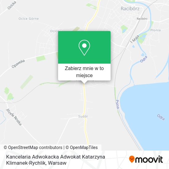 Mapa Kancelaria Adwokacka Adwokat Katarzyna Klimanek-Rychlik