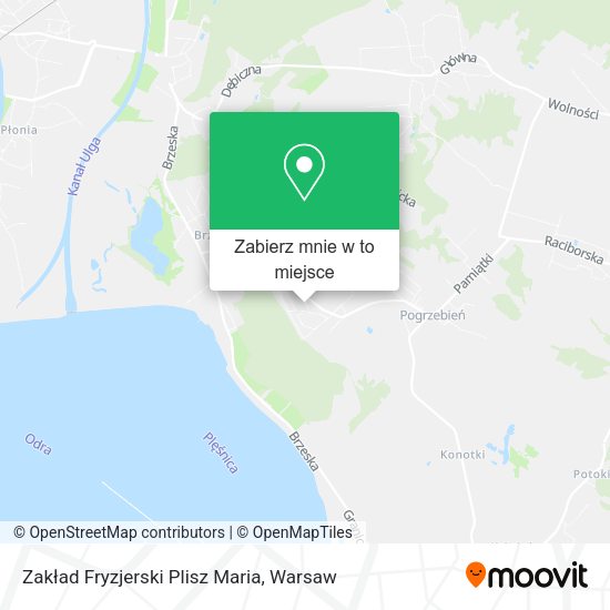 Mapa Zakład Fryzjerski Plisz Maria