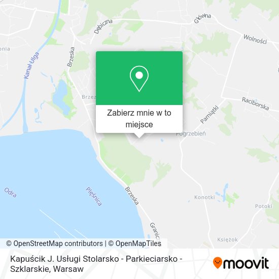 Mapa Kapuścik J. Usługi Stolarsko - Parkieciarsko - Szklarskie