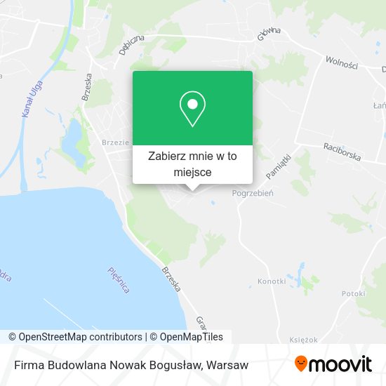 Mapa Firma Budowlana Nowak Bogusław