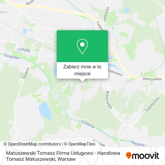 Mapa Matuszewski Tomasz Firma Usługowo - Handlowa Tomasz Matuszewski