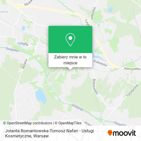 Mapa Jolanta Romantowska-Tomosz Nafari - Usługi Kosmetyczne