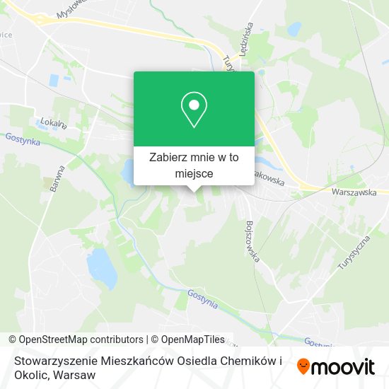 Mapa Stowarzyszenie Mieszkańców Osiedla Chemików i Okolic