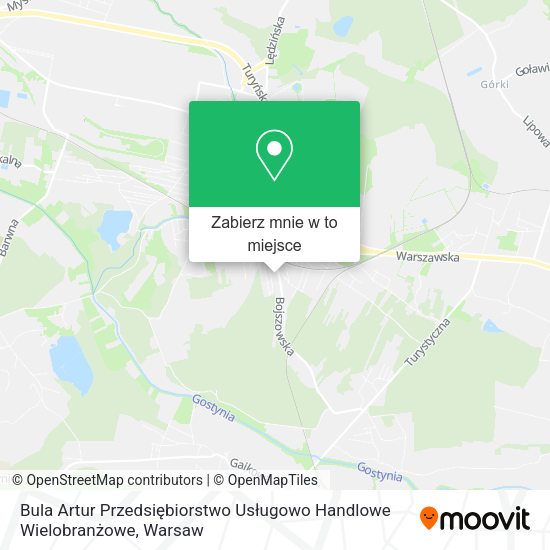 Mapa Bula Artur Przedsiębiorstwo Usługowo Handlowe Wielobranżowe