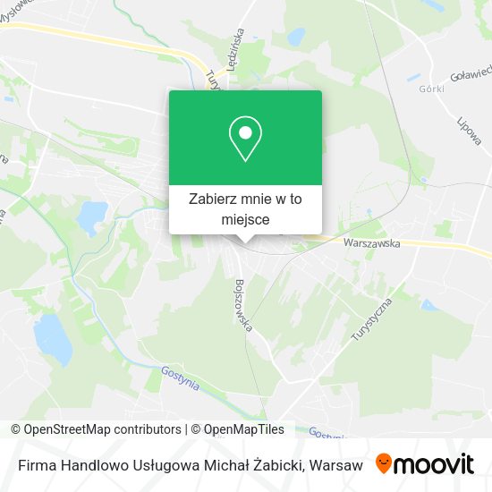 Mapa Firma Handlowo Usługowa Michał Żabicki