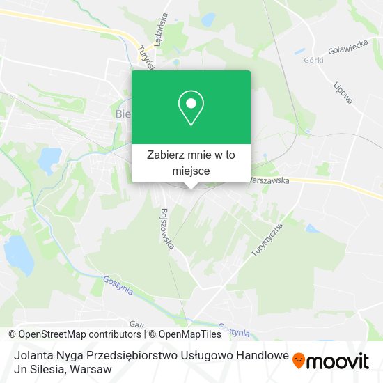 Mapa Jolanta Nyga Przedsiębiorstwo Usługowo Handlowe Jn Silesia