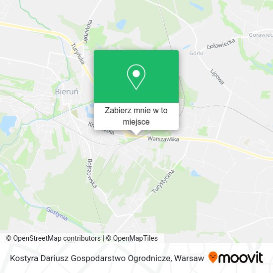 Mapa Kostyra Dariusz Gospodarstwo Ogrodnicze