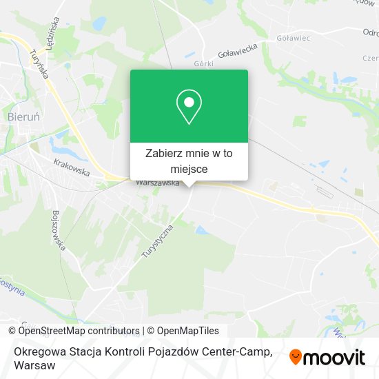 Mapa Okregowa Stacja Kontroli Pojazdów Center-Camp