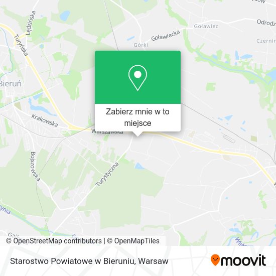 Mapa Starostwo Powiatowe w Bieruniu