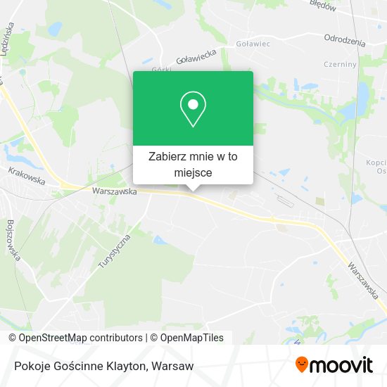 Mapa Pokoje Gościnne Klayton