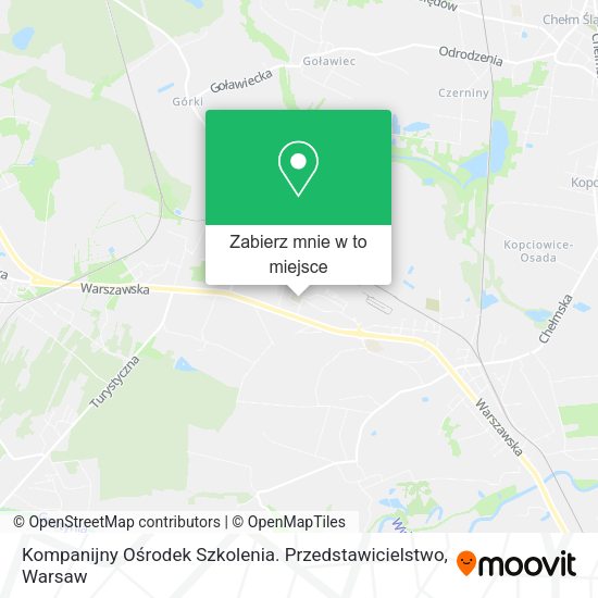 Mapa Kompanijny Ośrodek Szkolenia. Przedstawicielstwo