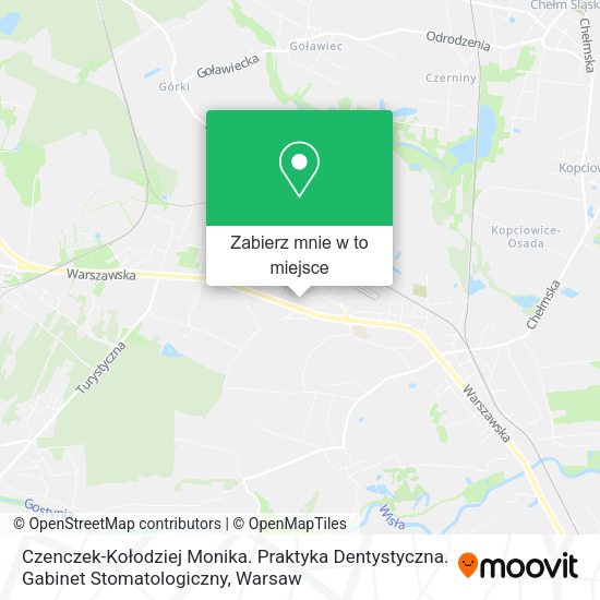 Mapa Czenczek-Kołodziej Monika. Praktyka Dentystyczna. Gabinet Stomatologiczny