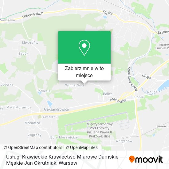 Mapa Usługi Krawieckie Krawiectwo Miarowe Damskie Męskie Jan Okrutniak