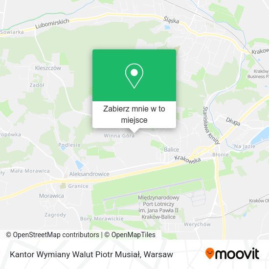 Mapa Kantor Wymiany Walut Piotr Musiał