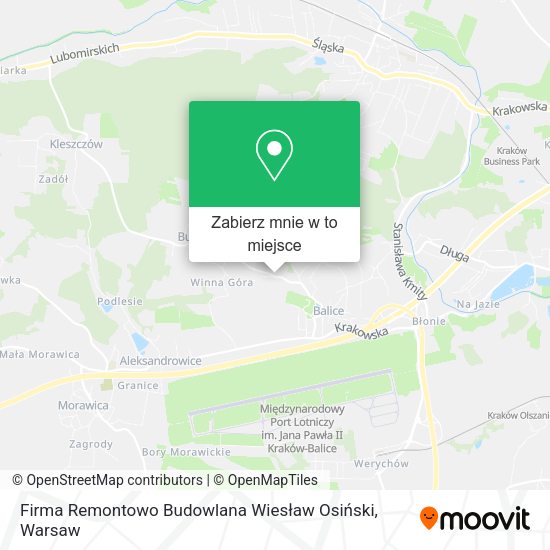 Mapa Firma Remontowo Budowlana Wiesław Osiński