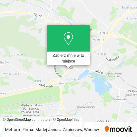 Mapa Metform Firma. Madej Janusz Zabierzów