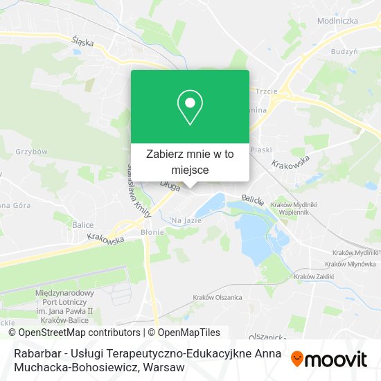 Mapa Rabarbar - Usługi Terapeutyczno-Edukacyjkne Anna Muchacka-Bohosiewicz