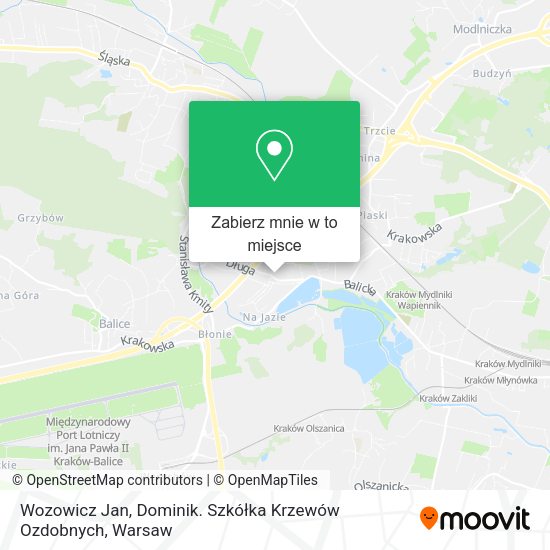 Mapa Wozowicz Jan, Dominik. Szkółka Krzewów Ozdobnych