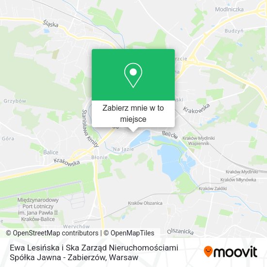 Mapa Ewa Lesińska i Ska Zarząd Nieruchomościami Spółka Jawna - Zabierzów