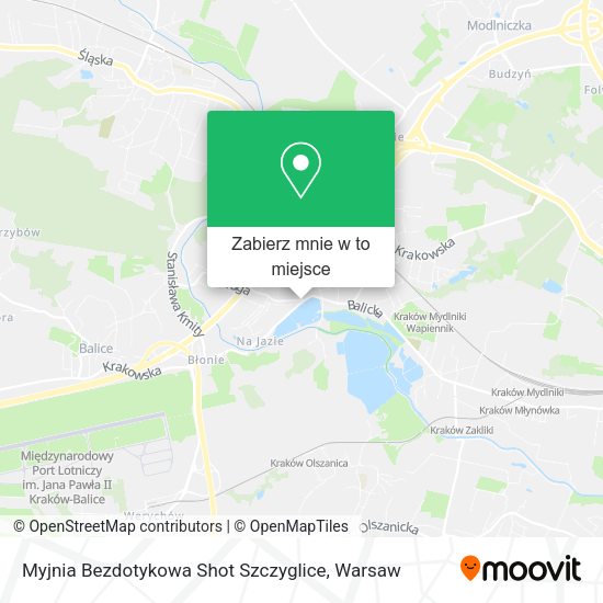 Mapa Myjnia Bezdotykowa Shot Szczyglice