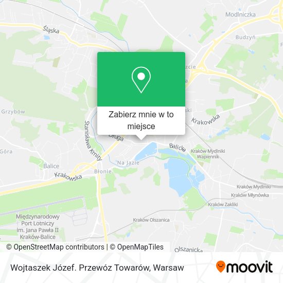 Mapa Wojtaszek Józef. Przewóz Towarów