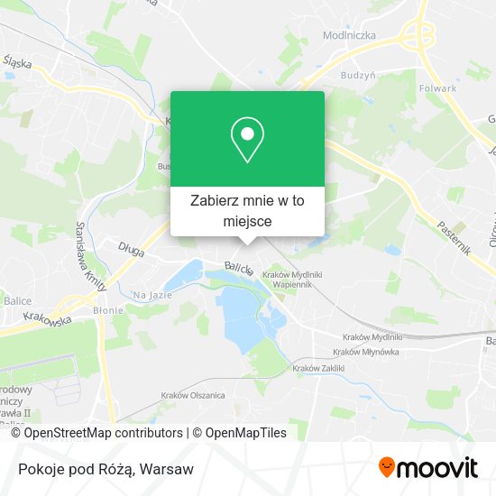 Mapa Pokoje pod Różą