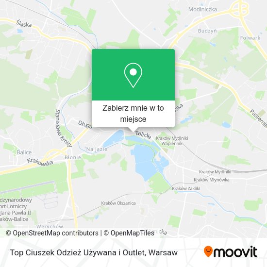 Mapa Top Ciuszek Odzież Używana i Outlet