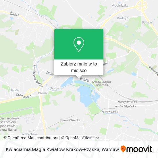 Mapa Kwiaciarnia,Magia Kwiatów Kraków-Rząska