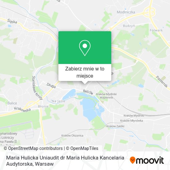 Mapa Maria Hulicka Uniaudit dr Maria Hulicka Kancelaria Audytorska