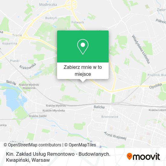 Mapa Kin. Zakład Usług Remontowo - Budowlanych. Kwapiński