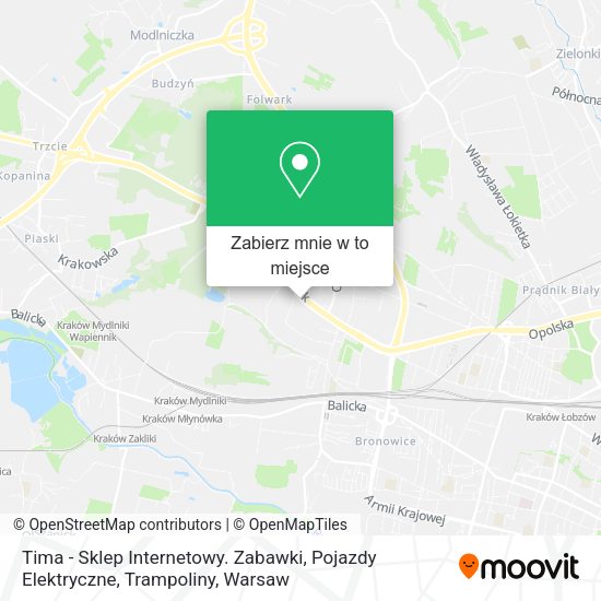 Mapa Tima - Sklep Internetowy. Zabawki, Pojazdy Elektryczne, Trampoliny