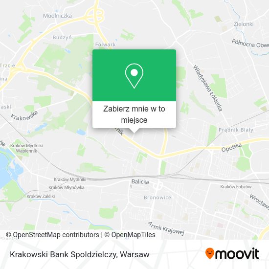 Mapa Krakowski Bank Spoldzielczy