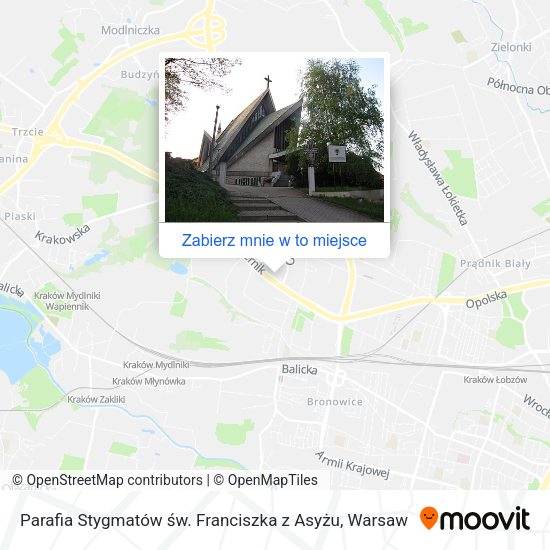 Mapa Parafia Stygmatów św. Franciszka z Asyżu