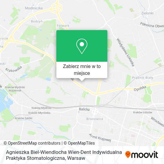 Mapa Agnieszka Biel-Wiendlocha Wien-Dent Indywidualna Praktyka Stomatologiczna