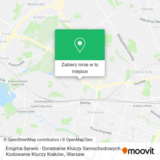 Mapa Enigma Serwis - Dorabianie Kluczy Samochodowych. Kodowanie Kluczy Kraków.