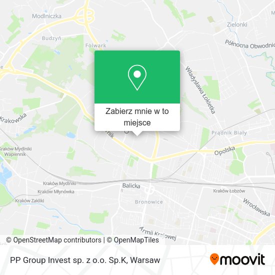 Mapa PP Group Invest sp. z o.o. Sp.K