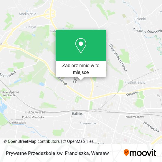 Mapa Prywatne Przedszkole św. Franciszka