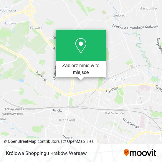 Mapa Królowa Shoppingu Kraków