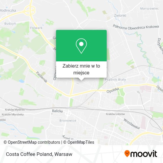 Mapa Costa Coffee Poland