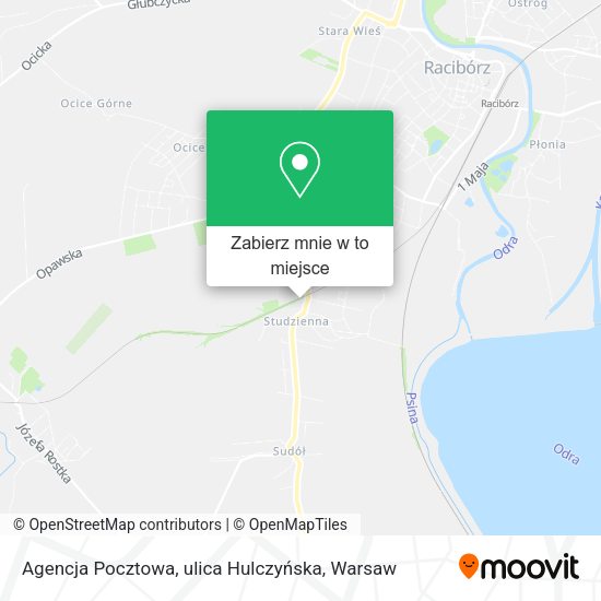 Mapa Agencja Pocztowa, ulica Hulczyńska