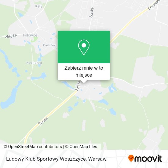 Mapa Ludowy Klub Sportowy Woszczyce